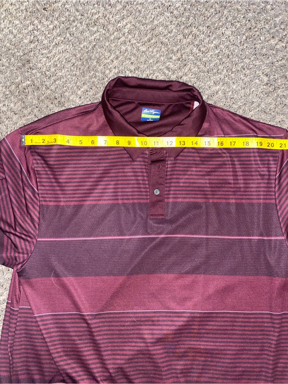 Hogan Men’s Polo in Burgundy and Dark Burgundy Stripes - Picture 4 of 5